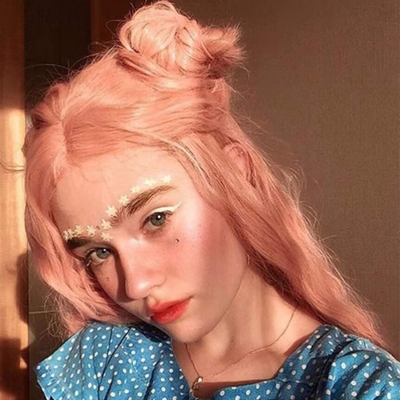 22inch Pastel Pink Lace Front Wig